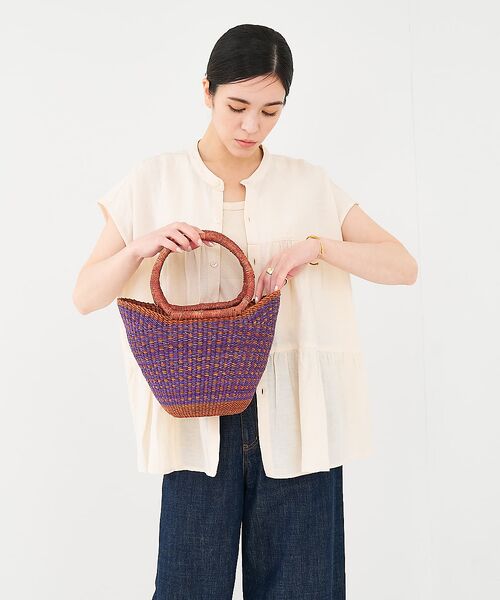 collex / コレックス かごバック | ニャリガバスケット ニケチェック S ライラック | 詳細2