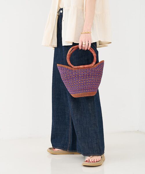 collex / コレックス かごバック | ニャリガバスケット ニケチェック S ライラック | 詳細3