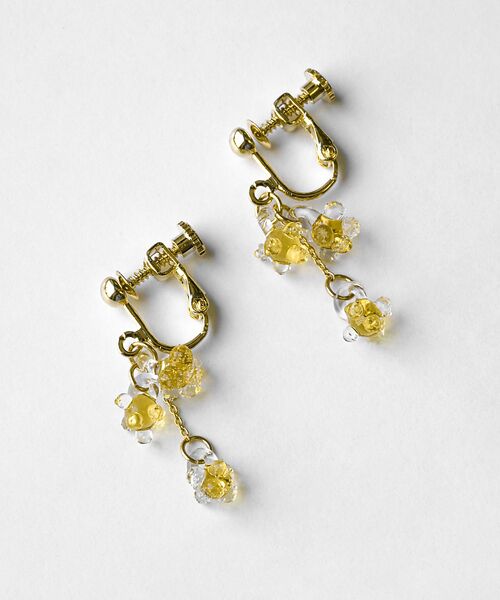 collex / コレックス ピアス・イヤリング | 【HARIO Lampwork Factory】イヤリング ひとふさのミモザ イ | 詳細3