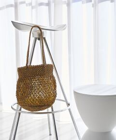 collex / コレックス トートバッグ | 【ANANS】SMALL マクラメメタリック ラウンド トートバッグ