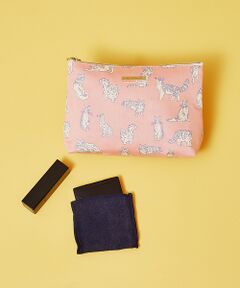 collex / コレックス ポーチ | リバティプリント BASICポーチL ミャオウ  猫柄