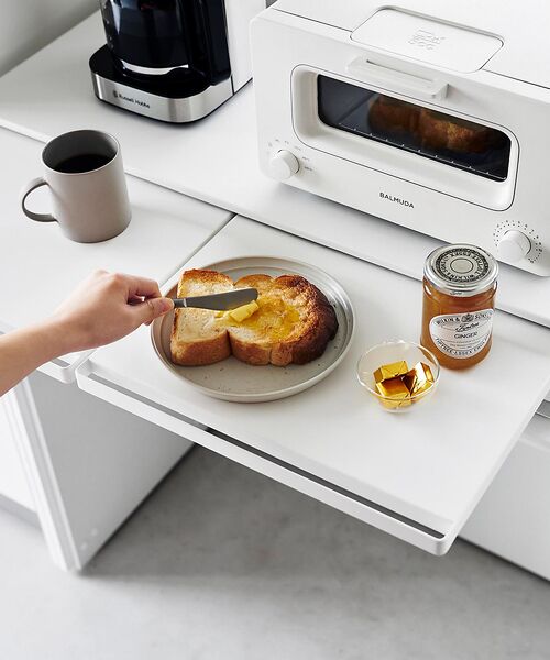 collex / コレックス その他雑貨 | 【tower】2wayキッチン家電下引き出し＆スライドテーブル タワー W80 | 詳細3