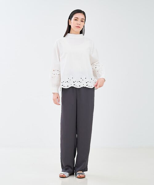 collex / コレックス シャツ・ブラウス | レース切替スタインドカラーブラウス | 詳細10