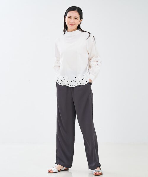 collex / コレックス シャツ・ブラウス | レース切替スタインドカラーブラウス | 詳細11