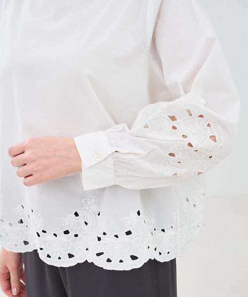 collex / コレックス シャツ・ブラウス | レース切替スタインドカラーブラウス | 詳細19