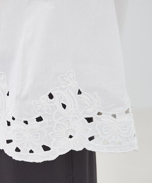 collex / コレックス シャツ・ブラウス | レース切替スタインドカラーブラウス | 詳細20