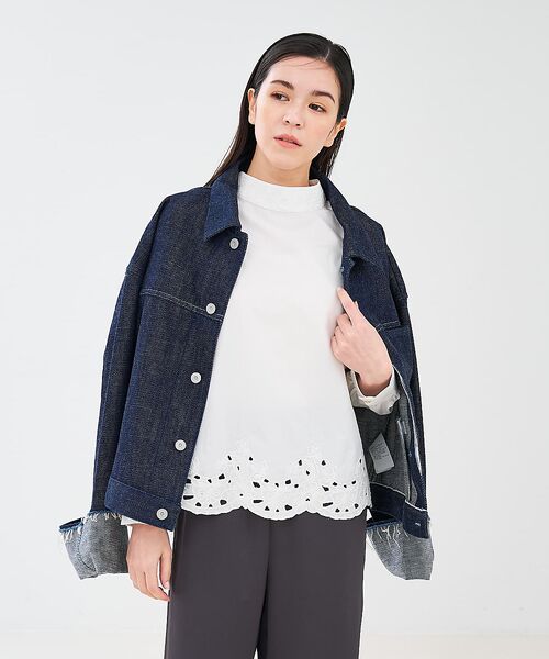 collex / コレックス シャツ・ブラウス | レース切替スタインドカラーブラウス | 詳細3