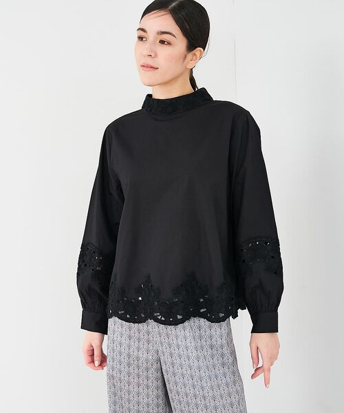collex / コレックス シャツ・ブラウス | レース切替スタインドカラーブラウス | 詳細22