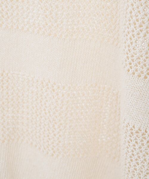 collex / コレックス カーディガン・ボレロ | レーシーボーダーVネックカーディガン | 詳細8