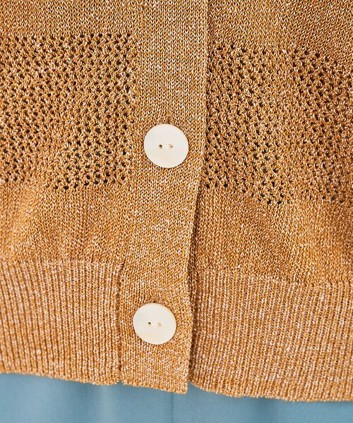 collex / コレックス カーディガン・ボレロ | レーシーボーダーVネックカーディガン | 詳細18