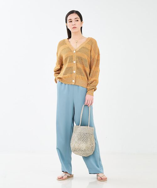 collex / コレックス カーディガン・ボレロ | レーシーボーダーVネックカーディガン | 詳細10