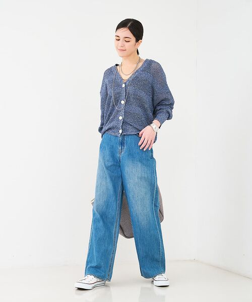 collex / コレックス カーディガン・ボレロ | レーシーボーダーVネックカーディガン | 詳細20