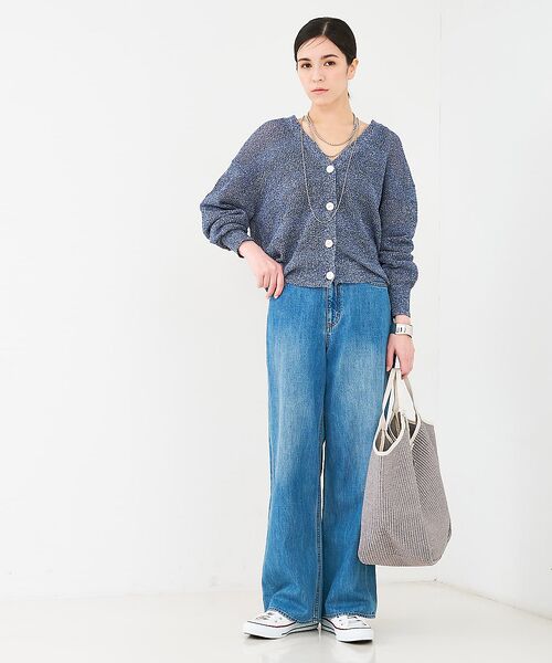 collex / コレックス カーディガン・ボレロ | レーシーボーダーVネックカーディガン | 詳細21