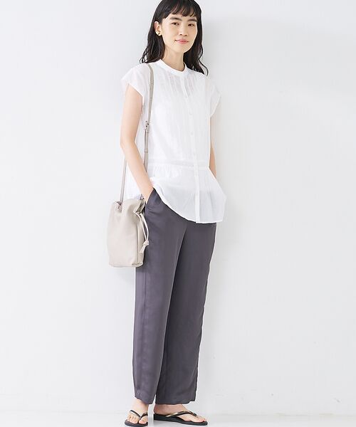 collex / コレックス パンツ | 【手洗い可能】【新色】リラックスサテンパンツ2 | 詳細10