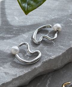 collex / コレックス ピアス・イヤリング | 【dignif】【金属アレルギー対応】パールキャッチウェーブ2WAYピアス