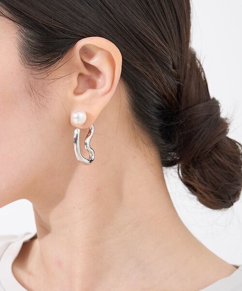 collex / コレックス ピアス・イヤリング | 【dignif】【金属アレルギー対応】パールキャッチウェーブ2WAYピアス | 詳細9