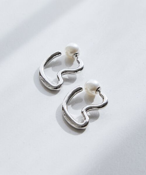 collex / コレックス ピアス・イヤリング | 【dignif】【金属アレルギー対応】パールキャッチウェーブ2WAYピアス | 詳細12