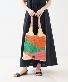 collex / コレックス トートバッグ | 【Swaraj /スワラージ】手編み ゼブラ ラフィアトートバッグ