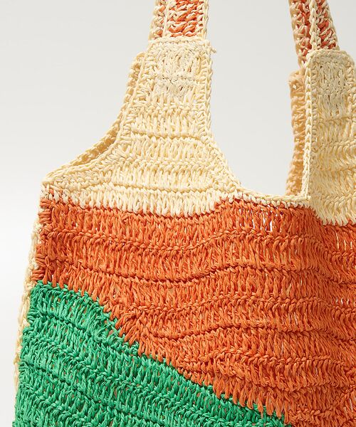 collex / コレックス トートバッグ | 【Swaraj /スワラージ】手編み ゼブラ ラフィアトートバッグ | 詳細12