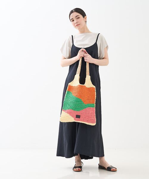 collex / コレックス トートバッグ | 【Swaraj /スワラージ】手編み ゼブラ ラフィアトートバッグ | 詳細3