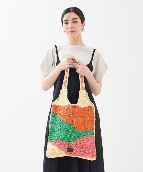 collex / コレックス トートバッグ | 【Swaraj /スワラージ】手編み ゼブラ ラフィアトートバッグ | 詳細4