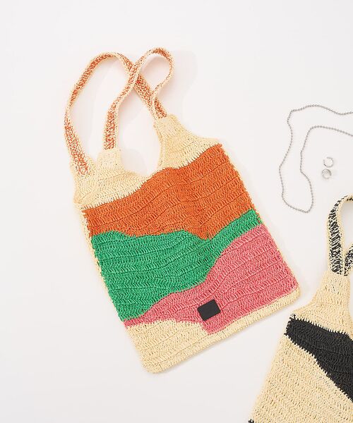 collex / コレックス トートバッグ | 【Swaraj /スワラージ】手編み ゼブラ ラフィアトートバッグ | 詳細5