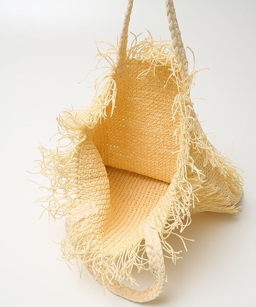 collex / コレックス トートバッグ | 【Swaraj /スワラージ】手編み ラフィア フリンジ トートバッグ | 詳細10
