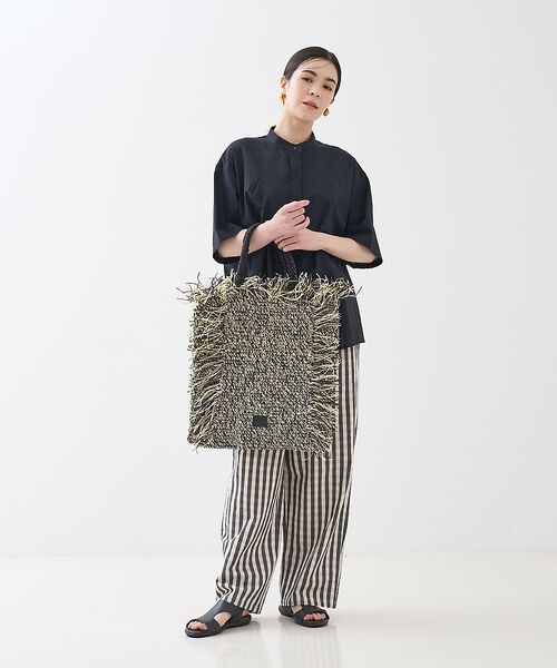 collex / コレックス トートバッグ | 【Swaraj /スワラージ】手編み ラフィア フリンジ トートバッグ | 詳細3