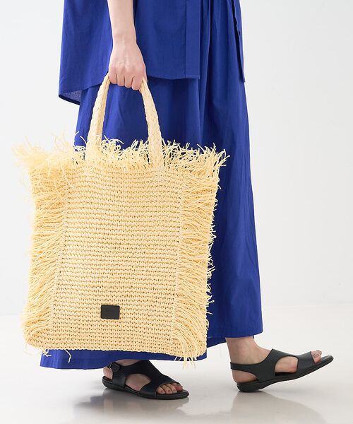 collex / コレックス トートバッグ | 【Swaraj /スワラージ】手編み ラフィア フリンジ トートバッグ | 詳細5