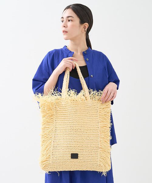 collex / コレックス トートバッグ | 【Swaraj /スワラージ】手編み ラフィア フリンジ トートバッグ | 詳細6