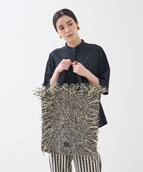 collex / コレックス トートバッグ | 【Swaraj /スワラージ】手編み ラフィア フリンジ トートバッグ | 詳細12