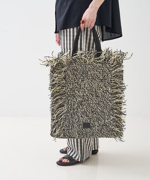 collex / コレックス トートバッグ | 【Swaraj /スワラージ】手編み ラフィア フリンジ トートバッグ | 詳細13