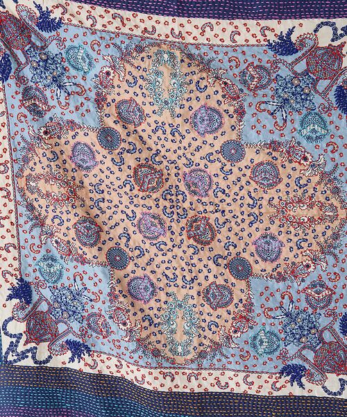 collex / コレックス マフラー・ショール・スヌード・ストール | 刺し子シルク大判ストール | 詳細2