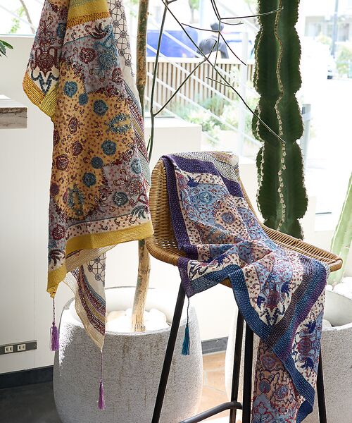 collex / コレックス マフラー・ショール・スヌード・ストール | 刺し子シルク大判ストール | 詳細7