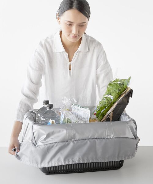 collex / コレックス エコバッグ | 山崎実業  【TOWER/タワー】洗える持ち帰り寿司・ピザが入るレジかごかばん | 詳細1