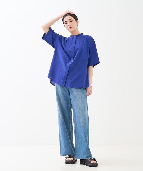 collex / コレックス シャツ・ブラウス | インド綿 半袖フレアブラウス | 詳細1