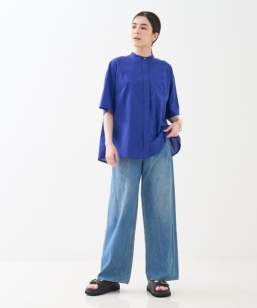 collex / コレックス シャツ・ブラウス | インド綿 半袖フレアブラウス | 詳細2