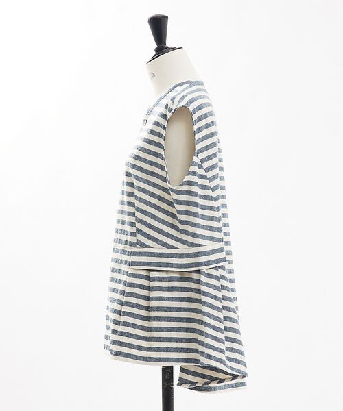 collex / コレックス シャツ・ブラウス | ボーダーノースリーブブラウス | 詳細14