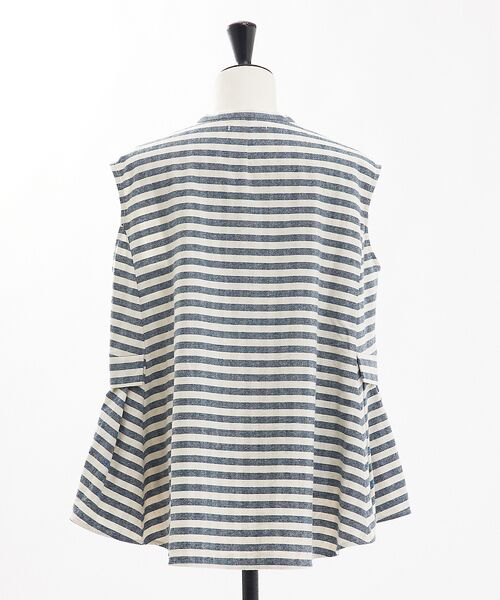 collex / コレックス シャツ・ブラウス | ボーダーノースリーブブラウス | 詳細15