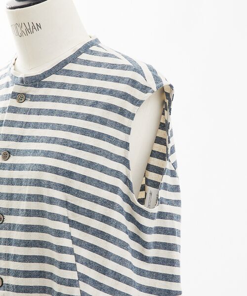 collex / コレックス シャツ・ブラウス | ボーダーノースリーブブラウス | 詳細17