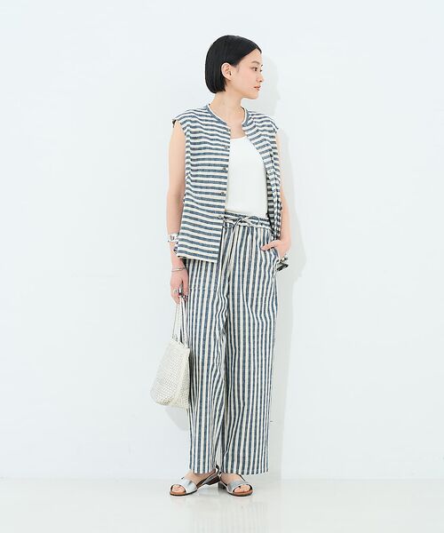 collex / コレックス シャツ・ブラウス | ボーダーノースリーブブラウス | 詳細2