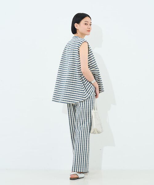 collex / コレックス シャツ・ブラウス | ボーダーノースリーブブラウス | 詳細6