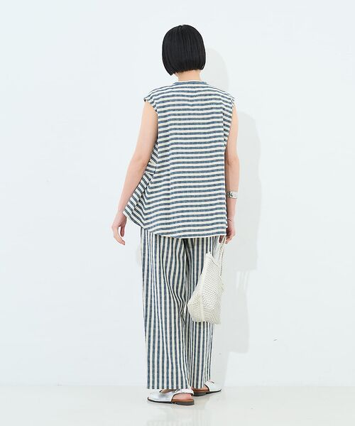 collex / コレックス シャツ・ブラウス | ボーダーノースリーブブラウス | 詳細7