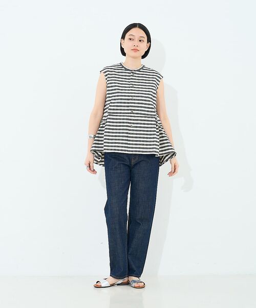 collex / コレックス シャツ・ブラウス | ボーダーノースリーブブラウス | 詳細21