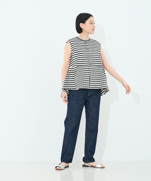 collex / コレックス シャツ・ブラウス | ボーダーノースリーブブラウス | 詳細22