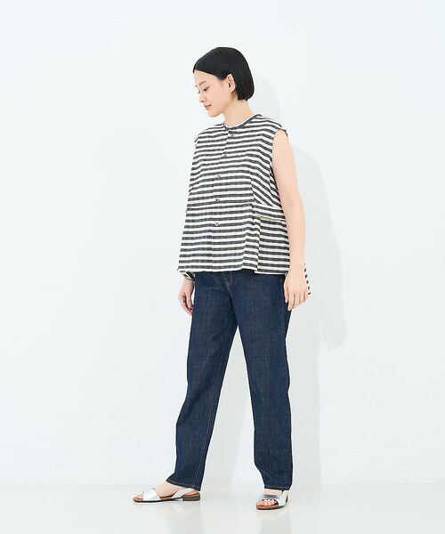 collex / コレックス シャツ・ブラウス | ボーダーノースリーブブラウス | 詳細23
