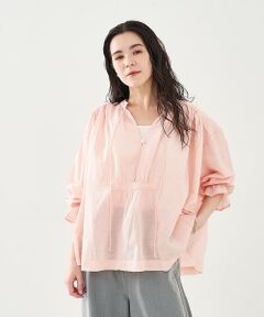 collex / コレックス シャツ・ブラウス | リネンコットンギャザーブラウス