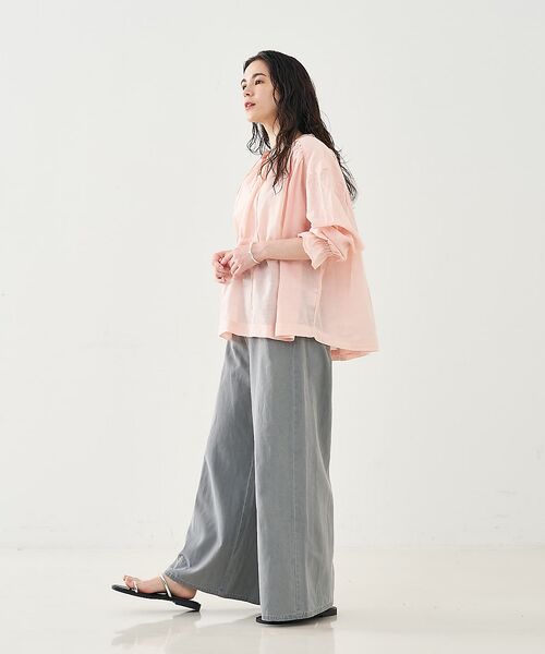 collex / コレックス シャツ・ブラウス | リネンコットンギャザーブラウス | 詳細4