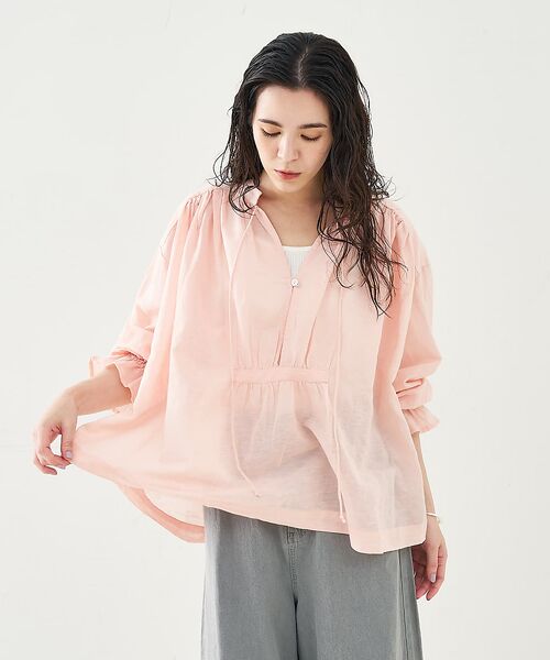 collex / コレックス シャツ・ブラウス | リネンコットンギャザーブラウス | 詳細6