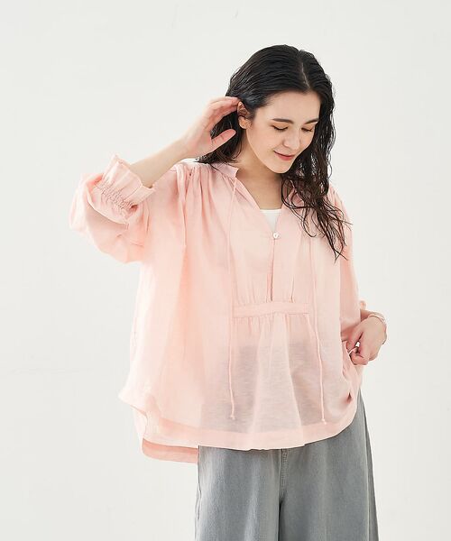 collex / コレックス シャツ・ブラウス | リネンコットンギャザーブラウス | 詳細7